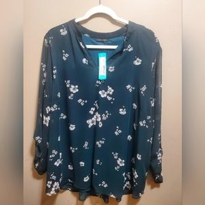 COPY - Paperwork Jonis Split Neck Blouse 3X